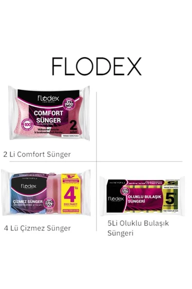 3LÜ SET: 2Lİ COMFORT SELİLOZİK SÜNGER- 4LÜ ÇİZMEZ SÜNGER-5Lİ OLUKLU BULAŞIK SÜNGERİ