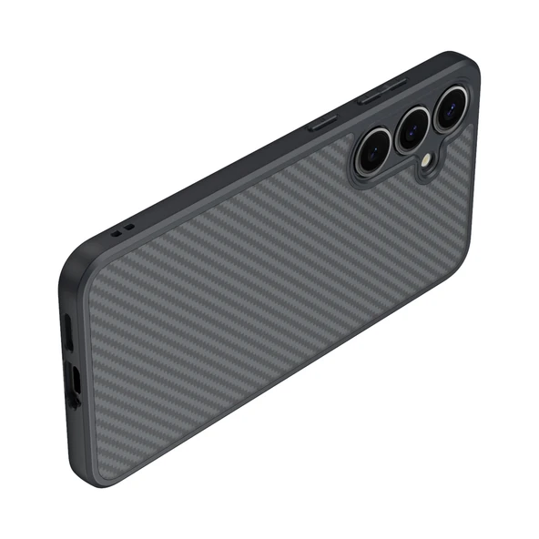 Galaxy S25 Plus Kılıf M-safe Şarj Özellikli Karbon Fiber Tasarımlı Zore Elnino Kapak - 2