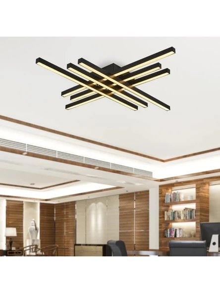 Altı Çubuklu Siyah Led Tavan Avize ve Plafonyer - 2