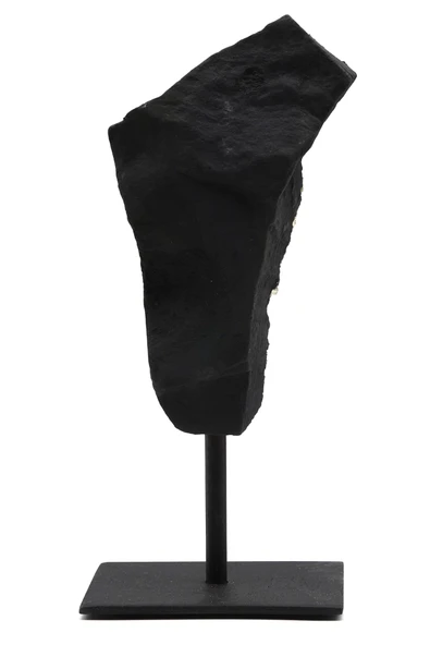 Şungit-Pirit Doğal Taş Standlı Ham Parça - 2