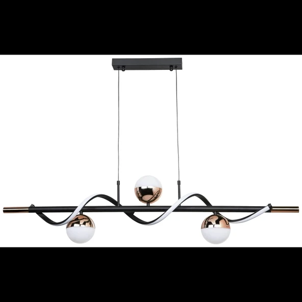 Rose Gold Led Camlı Modern Sakıt Avize Yemek Odası ve Toplu Avize ürün görseli 1