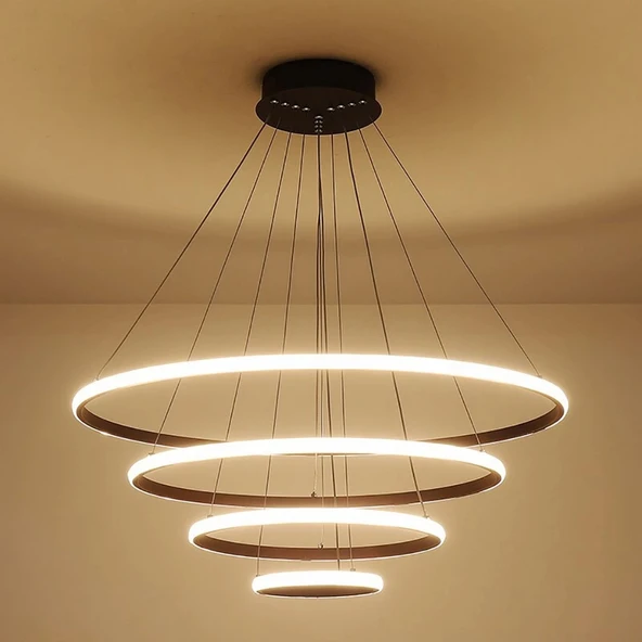 Led Avize 4'lü Ring Sarkıt TRA30104 Ø100cm ürün görseli 1