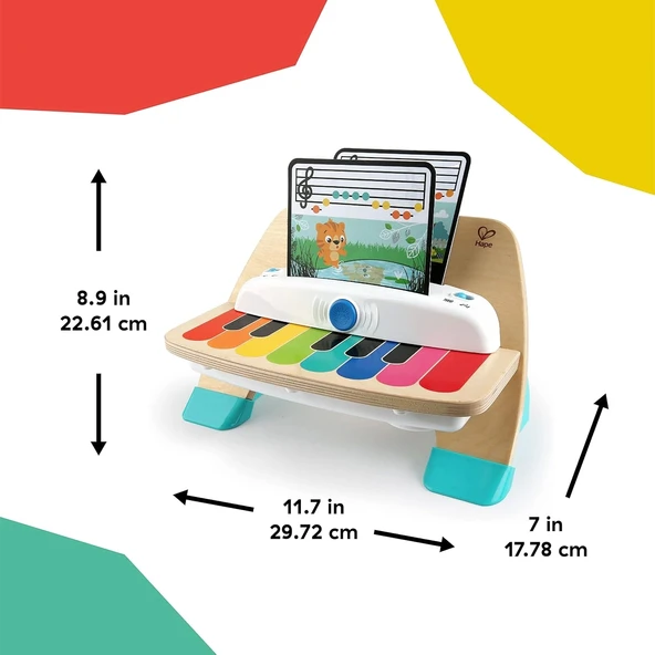 Baby Einstein ve Hape Magic Touch Piyano Ahşap Müzikli Yürümeye Başlayan Oyuncağı, 6 Ay ve Üzeri - 4