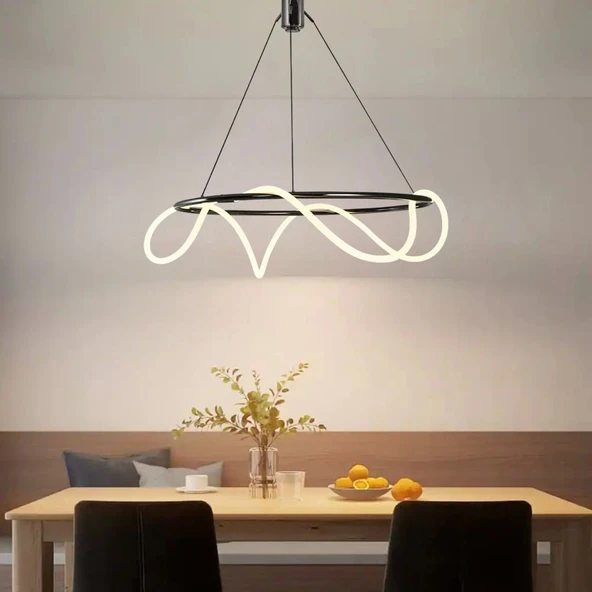 Modern Yumuşak Boru Ledli Avize ve Yemek Odası Ledli Avize
