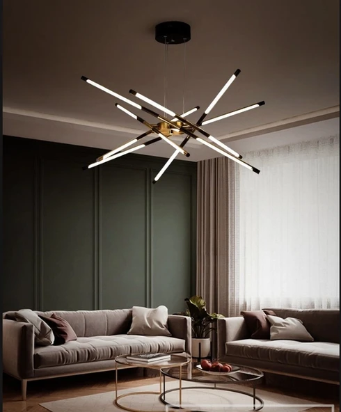 Nero Siyah Altın Kaplamalı Avize Salon/Oturma Odası - Yatak odası, masa üstü Avize ürün görseli 1