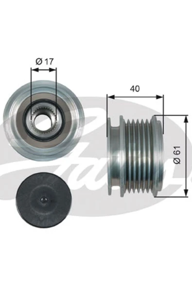 İthal ALTERNATÖR KASNAĞI 6 KANAL 5 DİŞ 1.9 FABIA 00-14 OCTAVIA 97-13 RAPID 13-16 ROOMSTER 06-15 022903119C