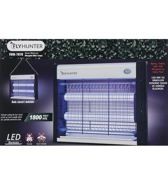 Fly Hunter Fhik-7870 Profesyonel Sinek Öldürücü 1800 Volt Askı Zinciri Dahil - 3