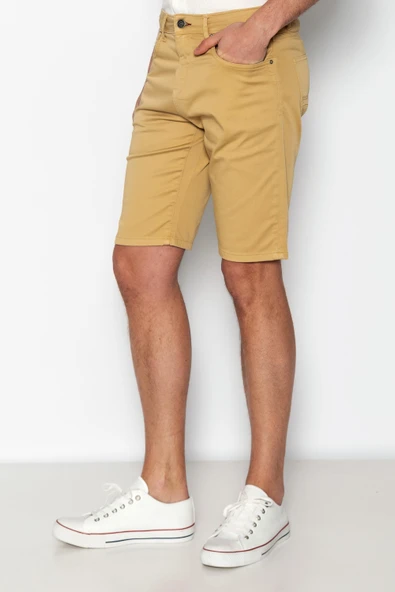 Erkek Yazlık Short Pamuk Ve Likralı Gabardin Kumaşdan - 11