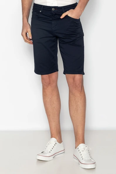 Erkek Yazlık Short Pamuk Ve Likralı Gabardin Kumaşdan - 5