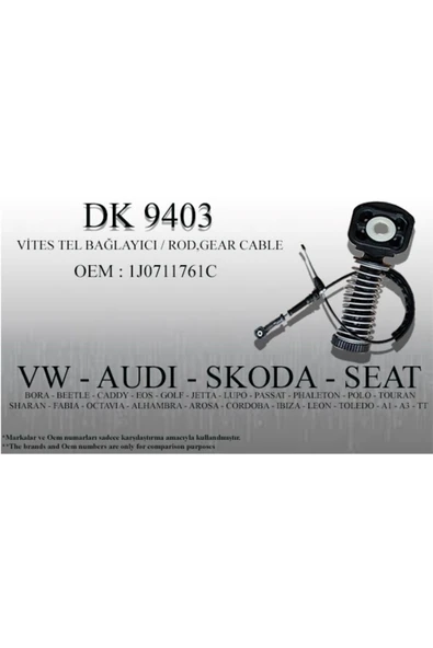 DEKAR VİTES HALAT UCU DK9403 VW AUDI SKODA SEAT 1J0711761C