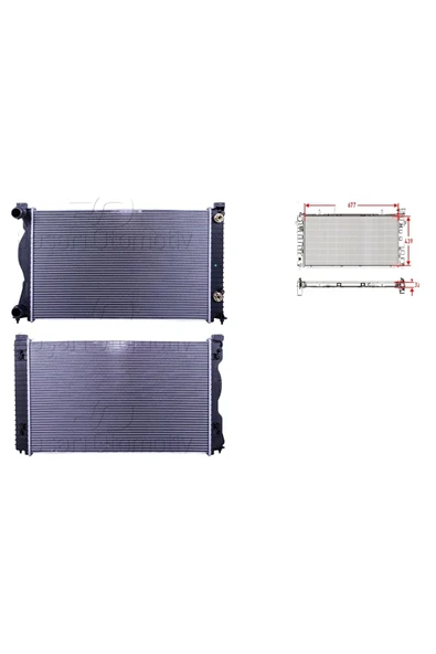 VW Su Radyatoru Brazıng Manuel 677X439x32 Mm Audı A6 2.0Tdı. 2.0Tfsı 04-11 [4F0121251Q]