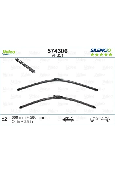 VALEO SILECEK SUPURGESI 600/580mm SWF BMW E60 112067