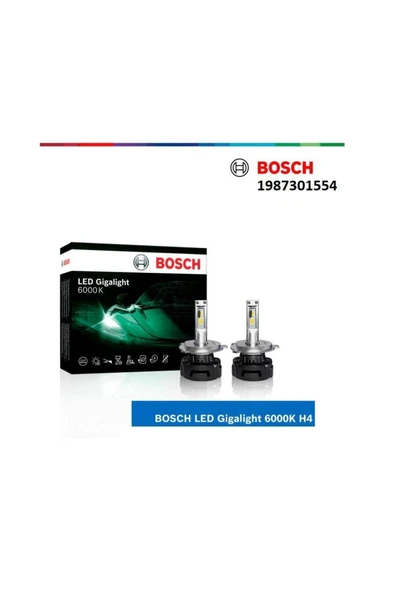 Bosch AMPUL LED GİGALİGHT 12V 30W H4 6000K BOSCH 1987301554 2 ADET SET