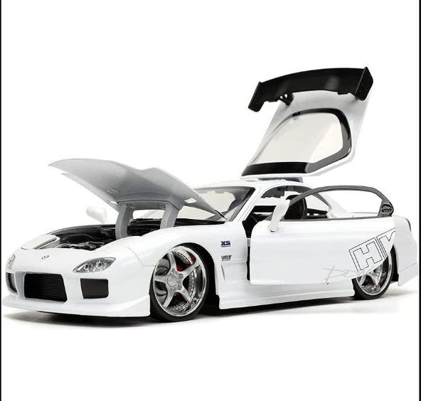 Jada Hızlı Öfkeli Fast & Furious 1993 Mazda Rx-7 Model Metal Araba - 7