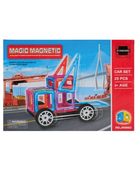 Kızılkaya Oyuncak Magic Magnetic Araba 25 Parça JH8882