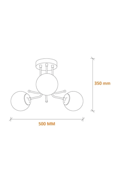 Lüks Tasarım Modern Spor Trend Model Glop Camlı Eskitme Avize - Resim 4