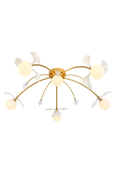 Ivy 6 Lı Plafonyer Sarı Salon Avize - 3