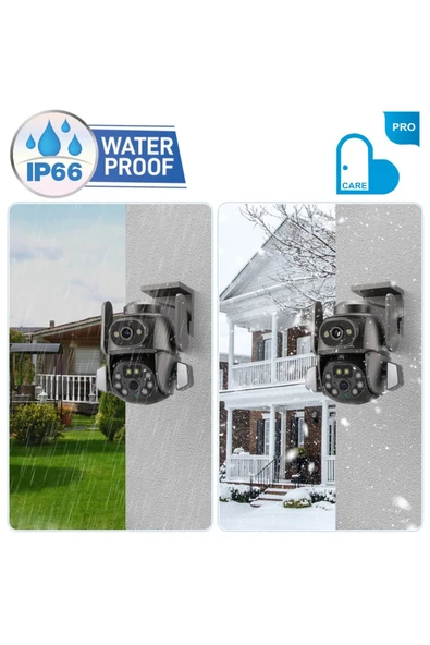 MPIA HİNA DUAL LENS 360° HAREKETLİ WİFİ WATERPROOF AKILLI IP GÜVENLİK KAMERASI (CARECAMPRO) UYGULAMA - 6