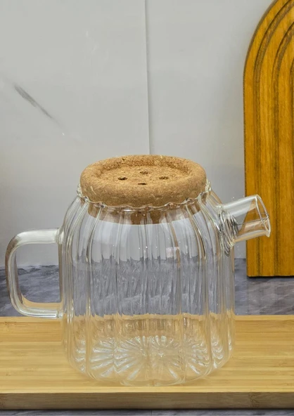 Ecolis Cam Yağdanlık Takımı - Mantar Kapaklı Yağlık Takımı - 2x750 ML - 2