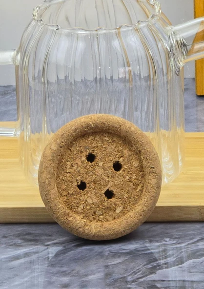 Ecolis Cam Yağdanlık Takımı - Mantar Kapaklı Yağlık Takımı - 2x750 ML - 3