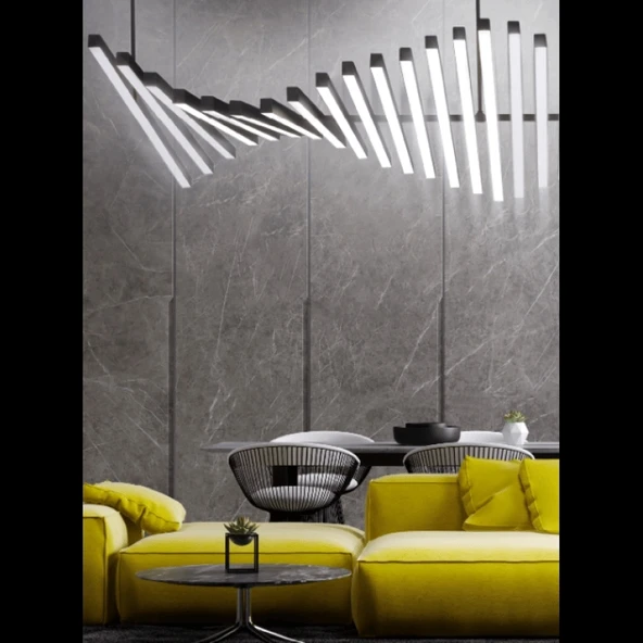 Lüks Modern Ledli Piyano Avize Günışığı Mutfak Üzeri Aydınlatma ve Sarkıt Avize - Resim 5