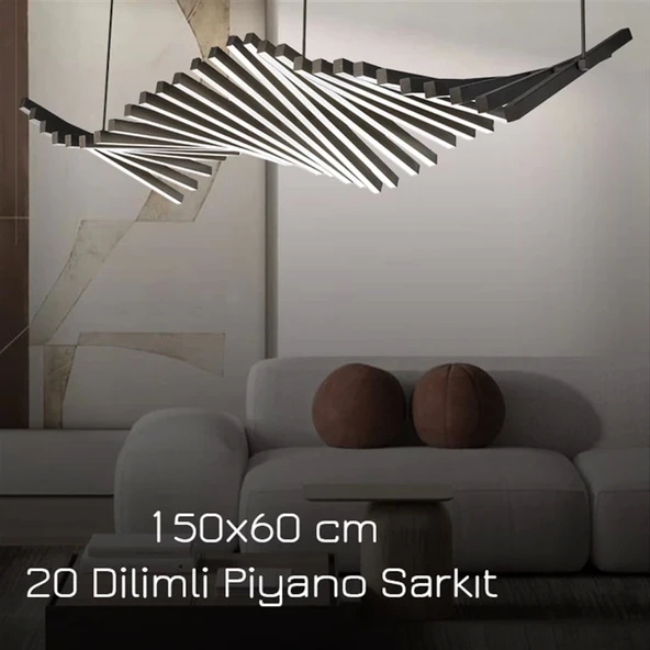 Lüks Modern Ledli Piyano Avize Günışığı Mutfak Üzeri Aydınlatma ve Sarkıt Avize - Resim 2