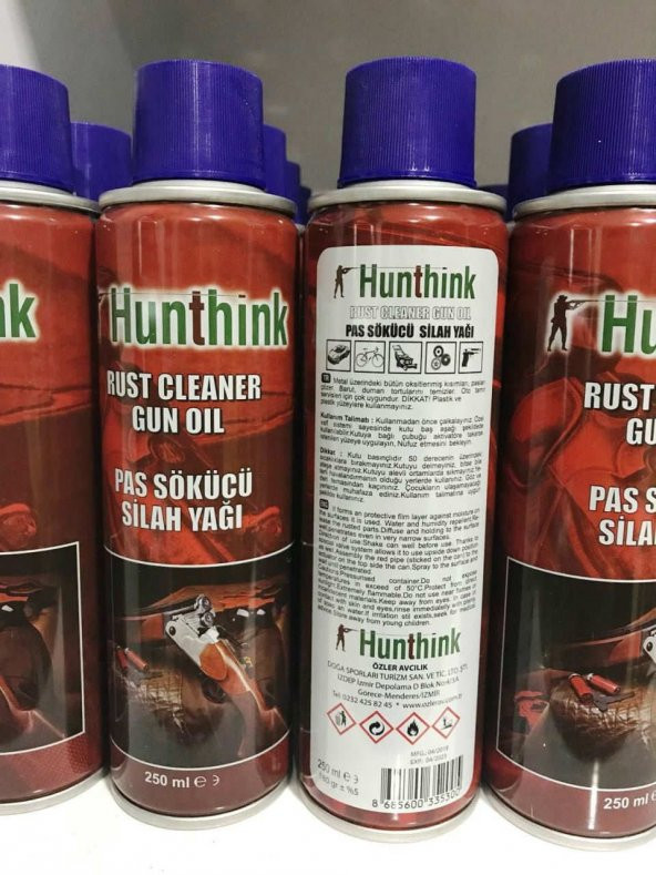 Huntink Silah Yağı Pas Sökücü 250Ml