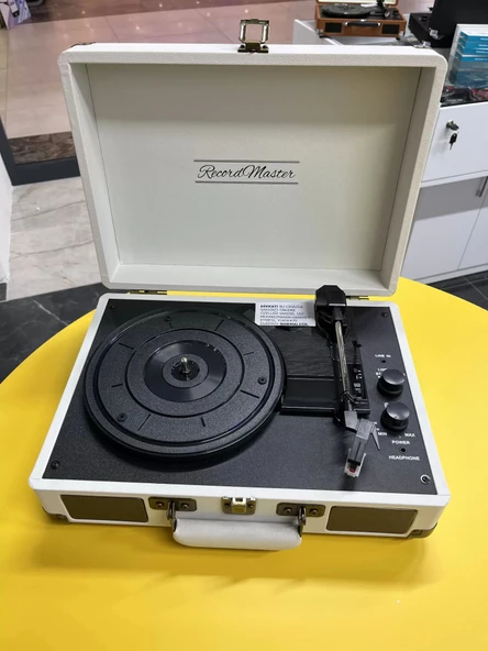 Record Master S-T14012 Retro Pikap Bej Rengi 33-45-78 Devir Çalabilme Bluetooth - Aux