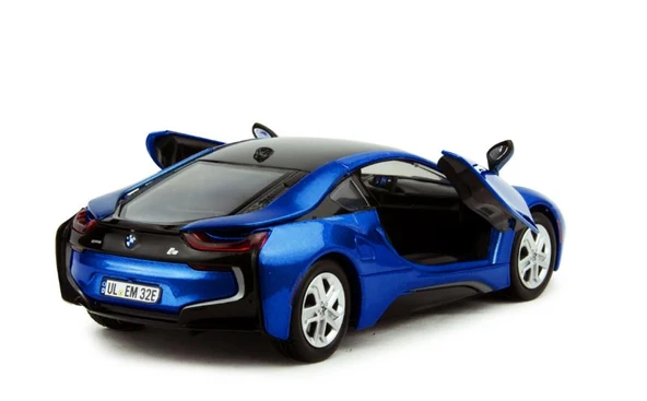 Vardem Koleksiyon 1 / 24 2018 BMW İ8 Couple Mavi Model Metal Araba - 5