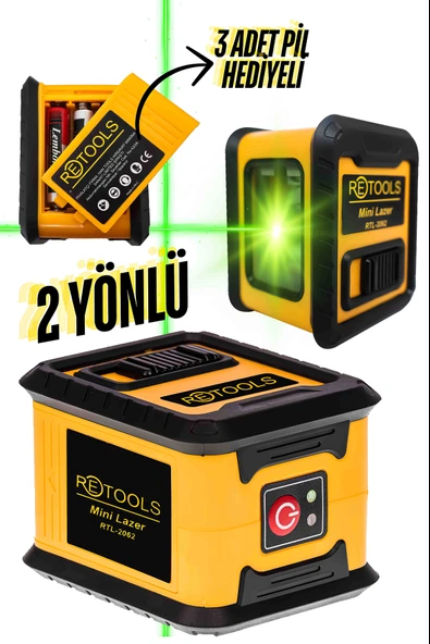 RETOOLS 2 YÖNLÜ MİNİ LAZER