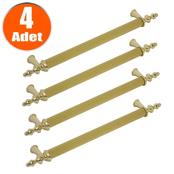Ovacık Çekmece Dolap Dolabı Kulpu Kulbu Gold Metal Kulpları (96 MM-9.6 CM) (4 ADET) Mobilya Mutfak