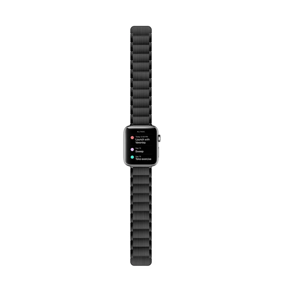 Apple Watch Ultra 49mm Raptic Classic Serisi Magnetik Metal Kordon - Resim 3