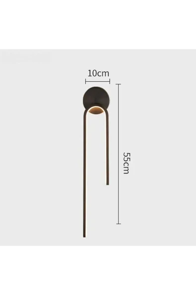 Modern İkili Siyah Kablosuz Led Pilli Aplik - 2