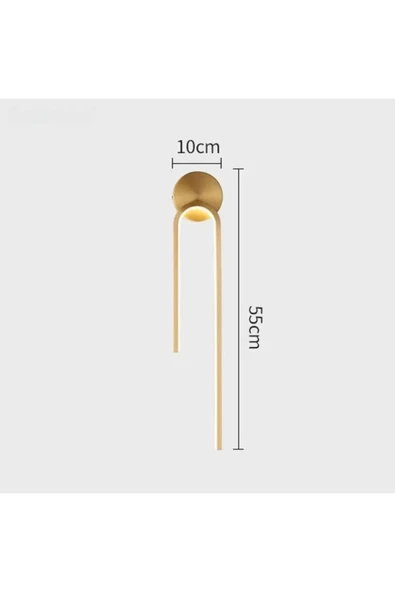 Modern İkili Gold Kablosuz Led Pilli Aplik - 2
