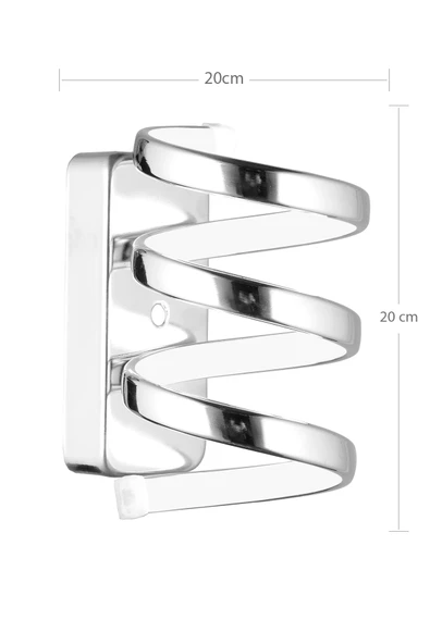 Modern Burgulu Üç Renkli Krom Ledli Aplik ve Led Aplik - 2