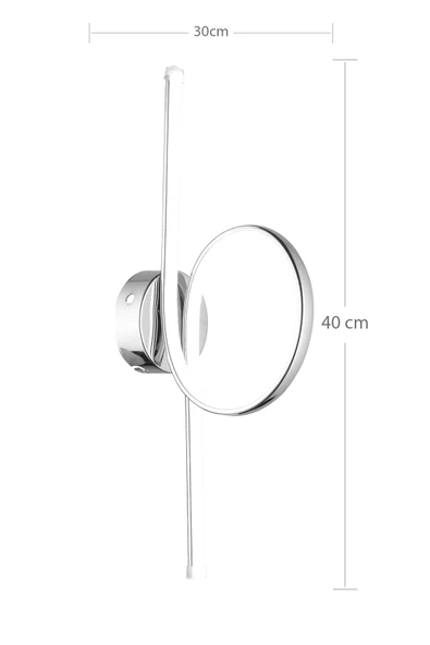 Dekoratif Ideal Üç Renkli Krom Ledli Aplik ve Led Aplik - 2