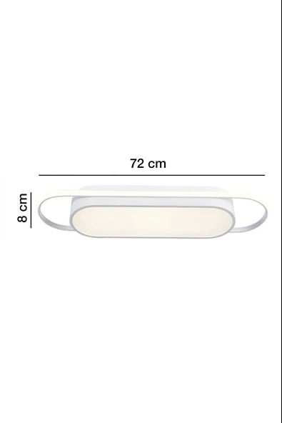 Modern Led Avize Plafonyer Üç Renkli Beyaz ve Ledli Avize - 2