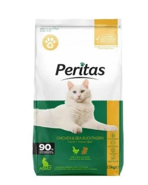 PERİTAS Peritas Tavuklu Kısır Kedi Maması 2 Kg - Resim 2