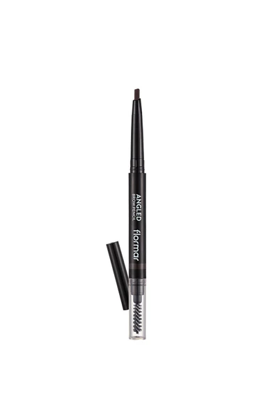 İki Uçlu Açılı Kaş Kalemi ve Kaş Fırçası (Koyu Kahve) - Angled Brow Pencil - 004 - 8690604572069 - 2