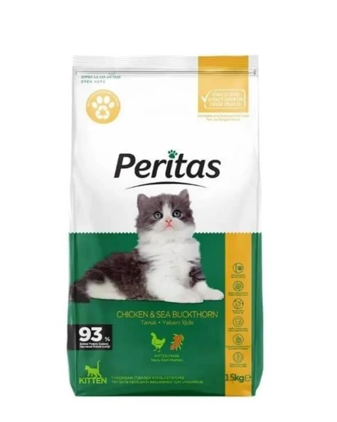 PERİTAS Peritas Tavuk ve Yabani Iğdeli Yavru Kedi Maması 2kg - 5