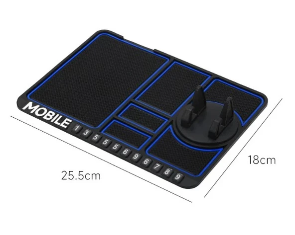 Torpido Üstü Numaratörlü Telefon Tutucu Kaydırmaz Mat - 4