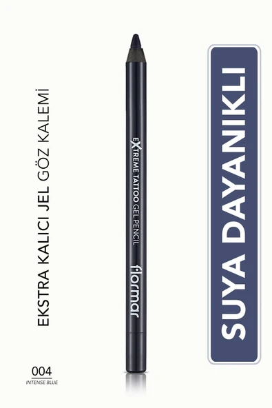 Mat Kalıcı Göz Kalemi (MAVİ) - Extreme Tattoo Gel Pencil - 004 Intense Blue - 8682536028868