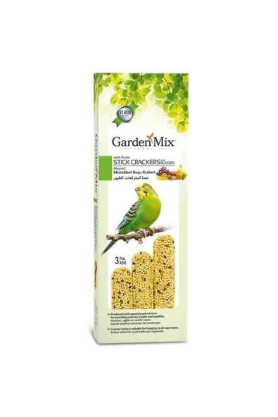 Garden Mix Meyveli Muhabbet Kuşu Krakeri 3 Adet 120 Gr