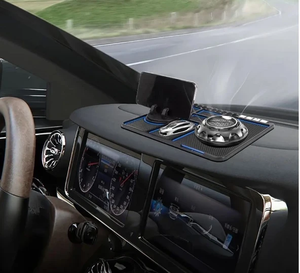 Torpido Üstü Numaratörlü Telefon Tutucu Kaydırmaz Mat - 3