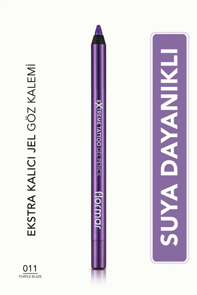 Işıltılı Kalıcı Göz Kalemi (MOR) - Extreme Tattoo Gel Pencil - 011 Purple Blaze - 8682536041188