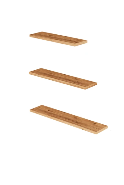 3'lü Dekoratif Raf Duvar Rafı - Resim 4
