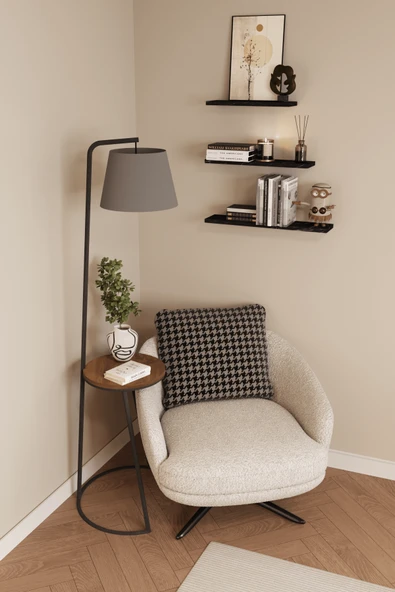 3'lü Dekoratif Raf Duvar Rafı - Resim 8