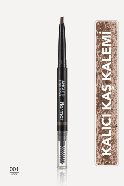 Açılı Kaş Kalemi Ve Kaş Fırçası (bej) - Angled Brow Pencil - 001 Beige - 8690604572038
