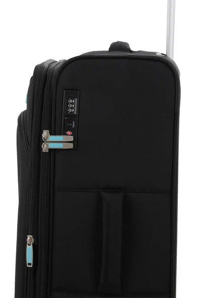 MÇS Baggaj V2411 SUPER LIGHT VALİZ BLACK SET - Resim 5