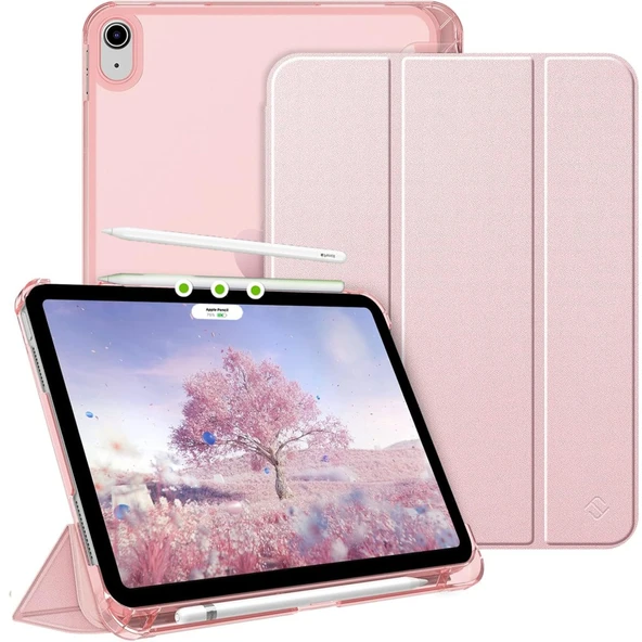 Apple iPad Air 11inç M2/M3 2025-2024 Kılıf Flip Cover Kalem Bölmeli PC Case - 11